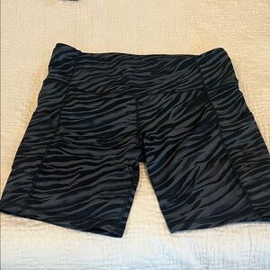 lululemon athletica Black Zebra Print Bike Shorts